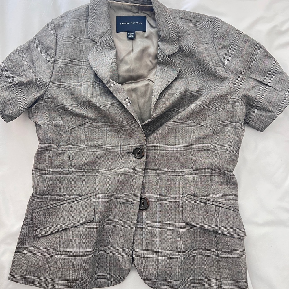 Banana Republic Taupe Blazer Top